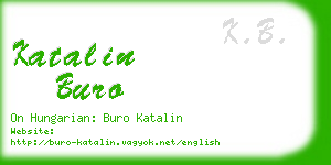 katalin buro business card